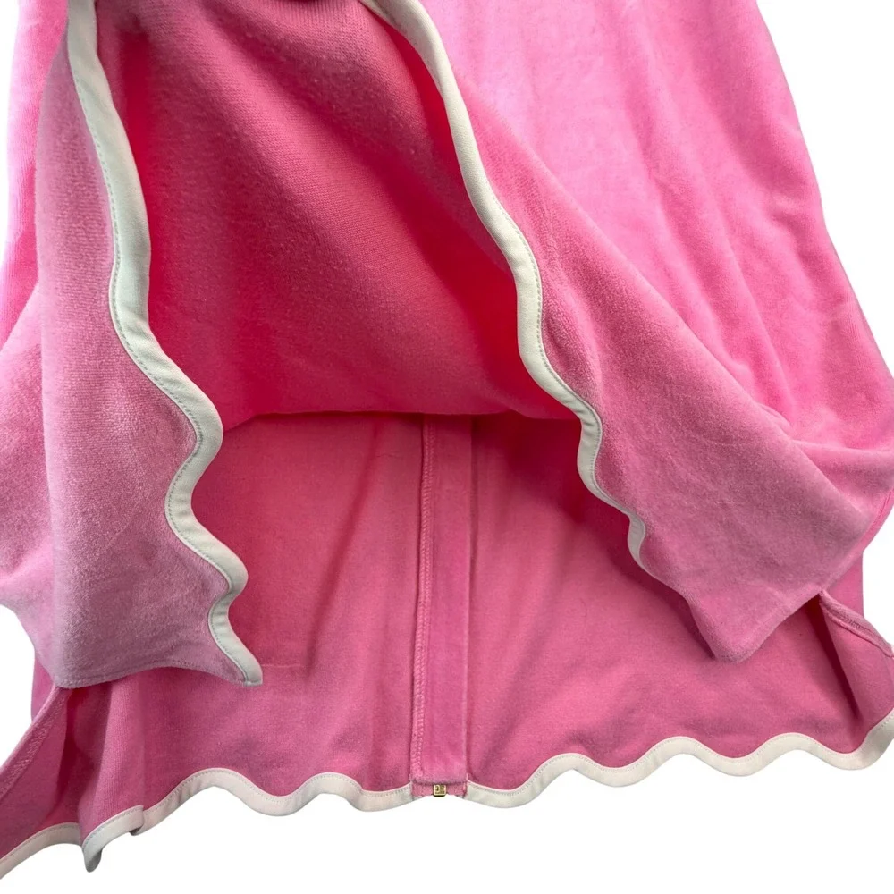 SSYS The Label Pink Velour Zip Cover Up Dress Robe Barbiecore Y2K Resort XL